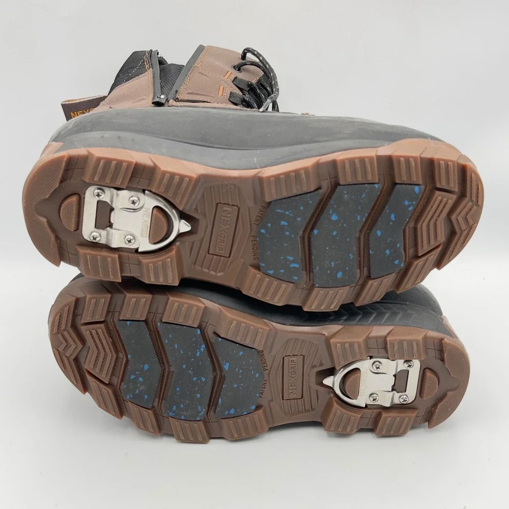 Nexgrip Ice‎ Badland Mens 8 Winter Boots Brown Black 400g Insulated Waterproof